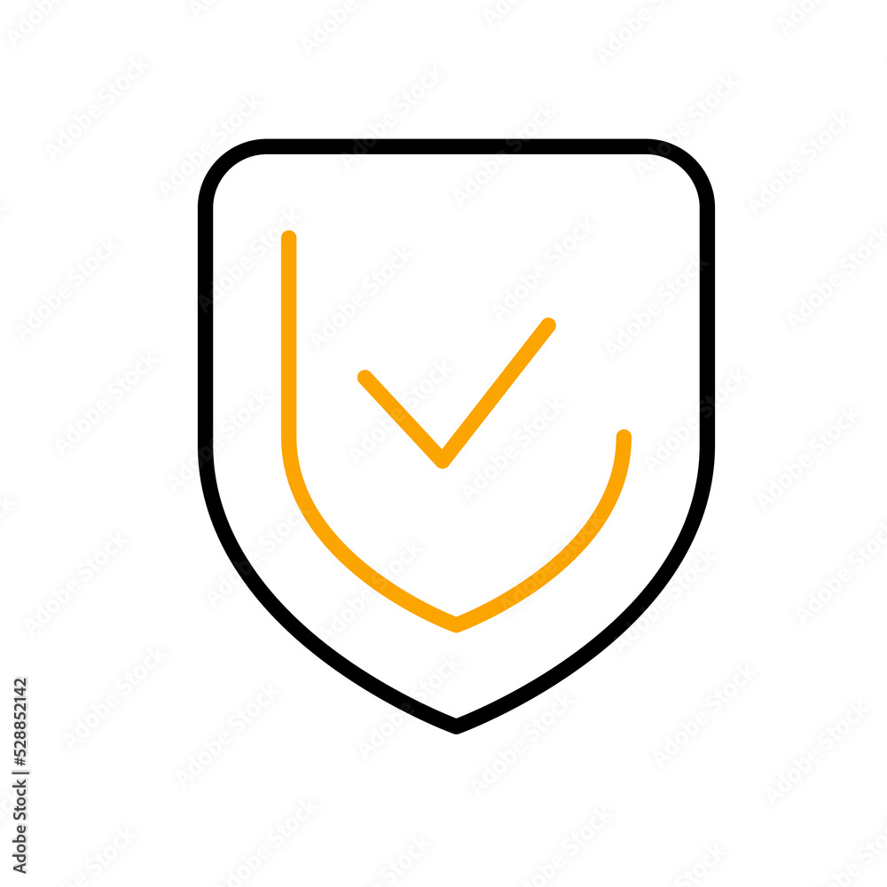 sheild verified guard concept line icon. Simple element illustration. Email sheild concept outline symbol design. sheild verified guard concept line icon. Simple element illustration. Email sheild concept outline symbol design.