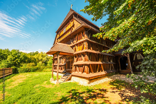 The Wooden Protestant Articular Church in Hronsek near Banska Bystrica, Slovakia. Unesco World Heritage Site. photo