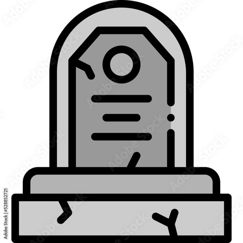tombstone filled outline icon