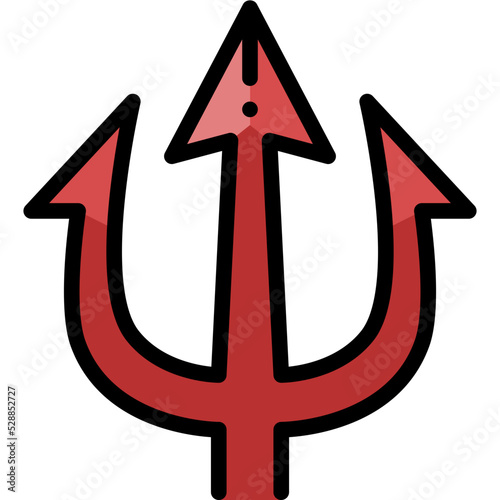 trident filled outline icon