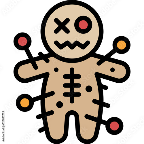 voodoo filled outline icon