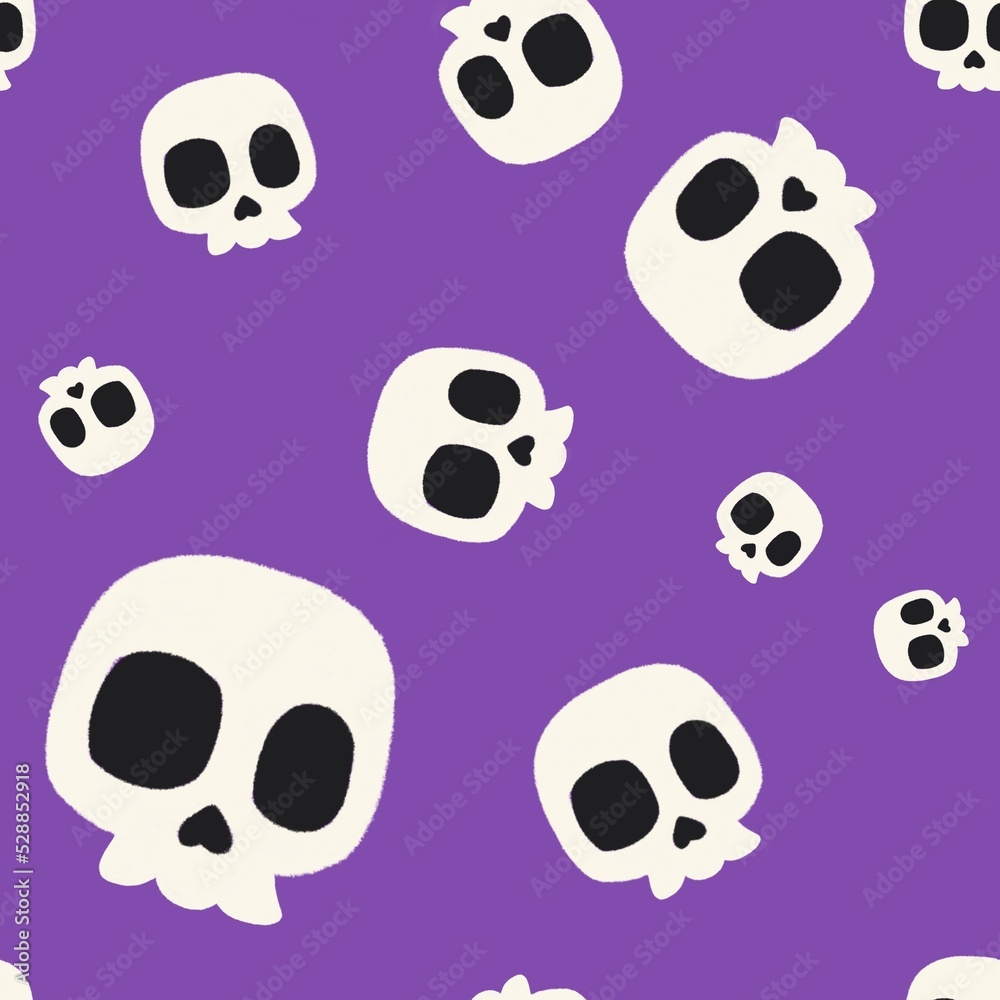 seamless pattern with skulls