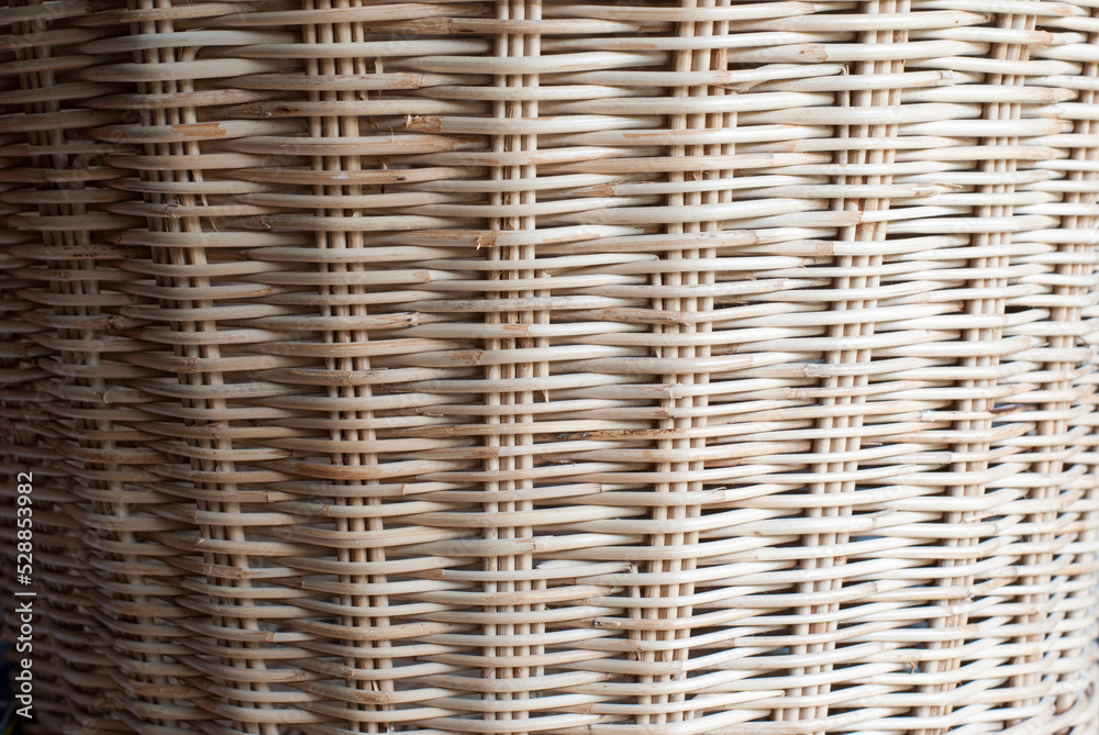 Details of wickerwork pattern made of rattan.