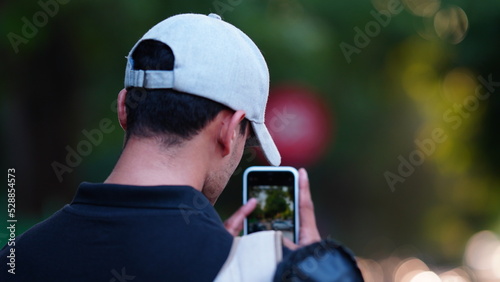 a boy using mobile image