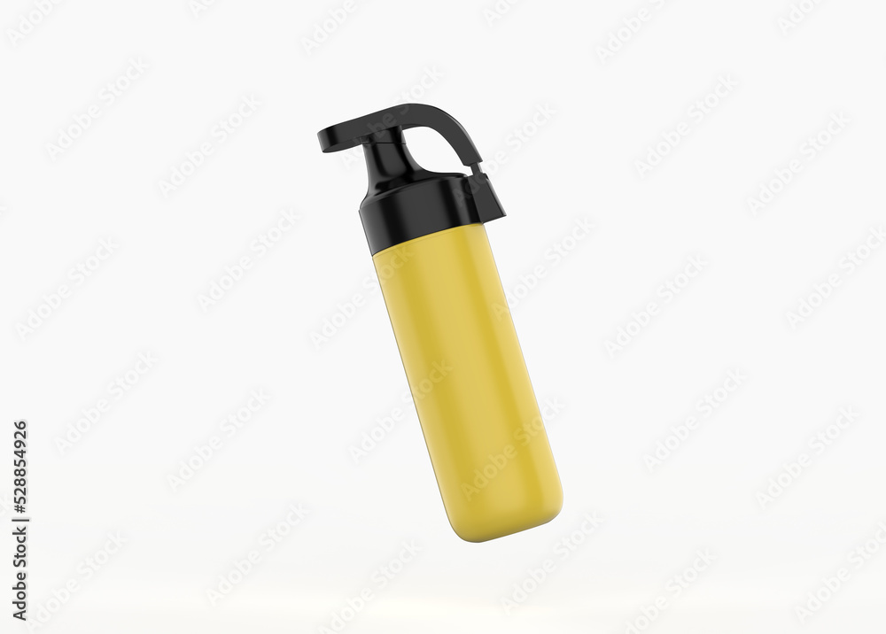 Matte Thermos Bottle Mockup isolated on white background. 3d illustration Matte Thermos Bottle Mockup isolated on white background. 3d illustration