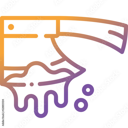 axe gradient line icon