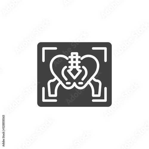 Hip x-ray vector icon