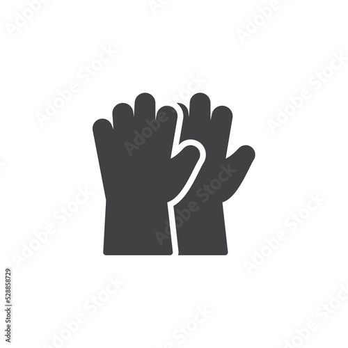 Rubber gloves vector icon