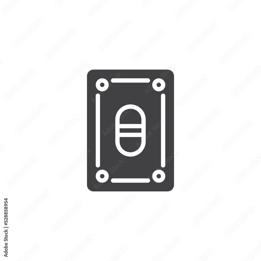 Fototapeta premium Medication blister vector icon