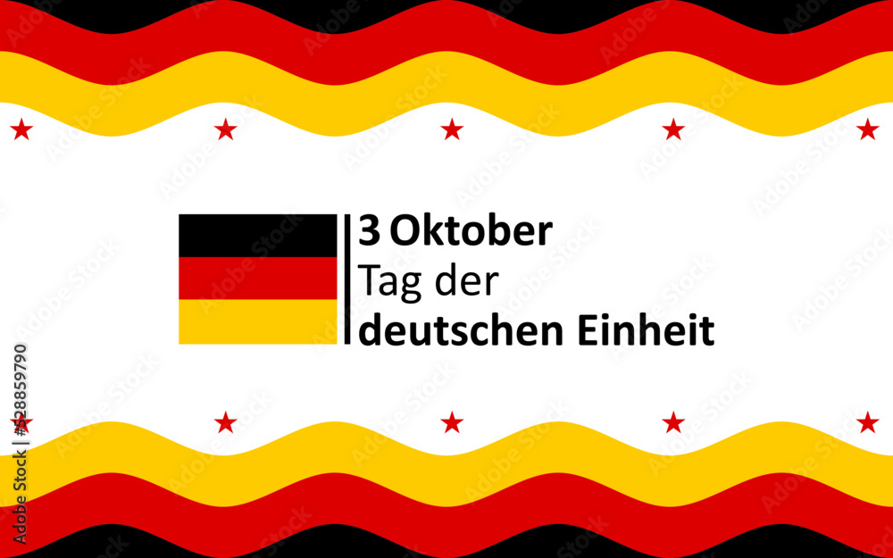 Fototapeta premium German independence day german unity day german republic day tag der deutschen einheit. German language horizontal banner design 