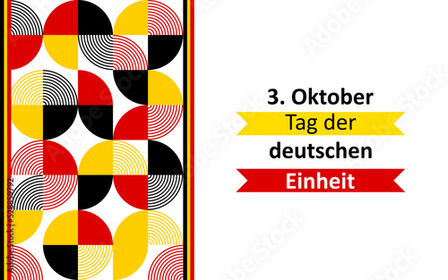 German independence day german unity day german republic day tag der deutschen einheit. German language horizontal banner design
