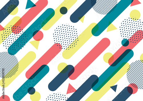 色々な形のカラフルな幾何学模様