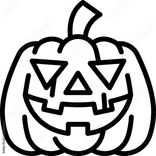 jack o lantern line icon