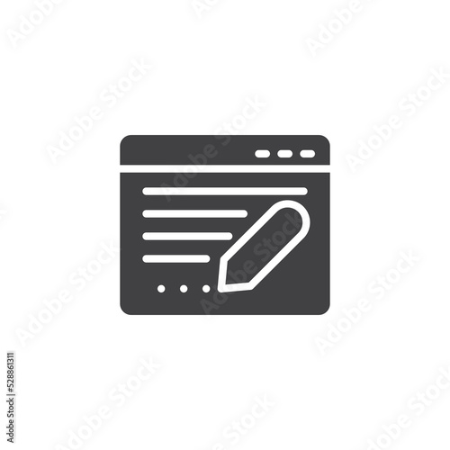 SEO copywriting vector icon
