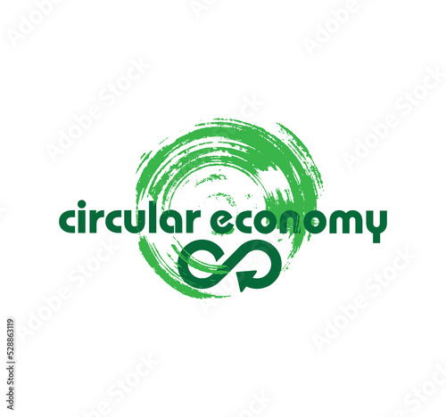 circular economy icons on white background	