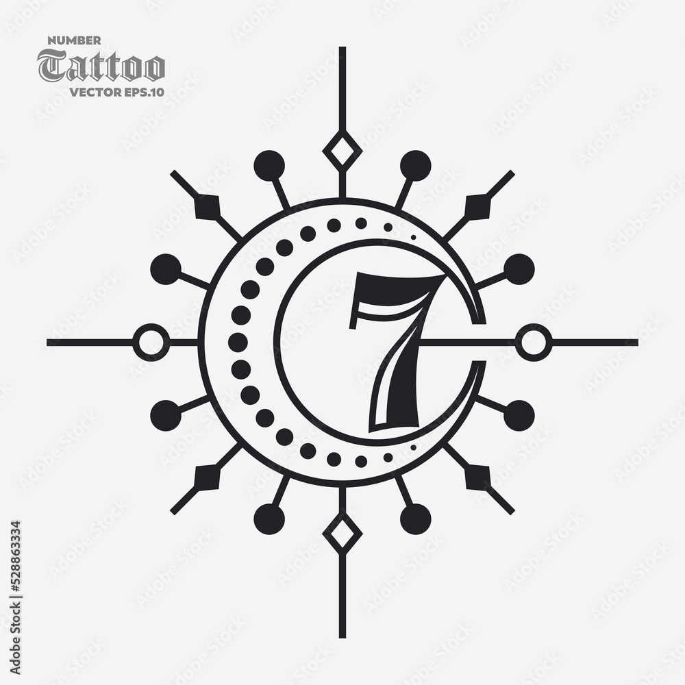 Number 7 Tattoo Logo Number 7 Tattoo Logo