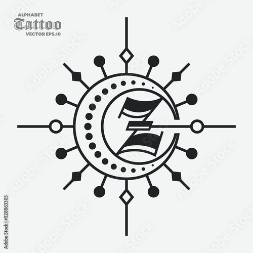 Alphabet Z Tattoo Logo