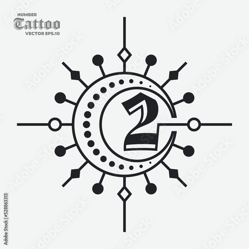 Number 2 Tattoo Logo