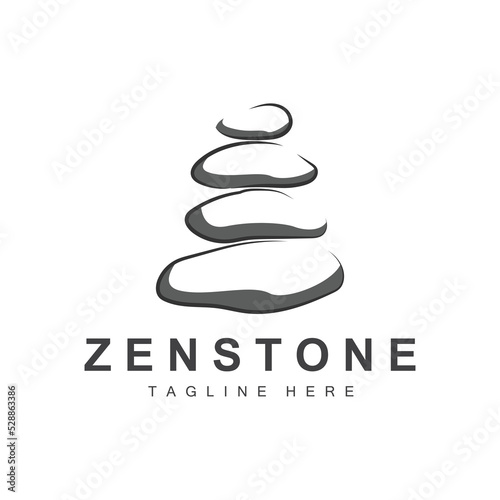 Balance Stone Logo Design, Vector Therapy Stone, Massage Stone, Hot Stone And Zenstone, Product Brand Illustration