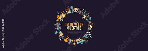 Dia De Los Muertos, Day of the Dead card.