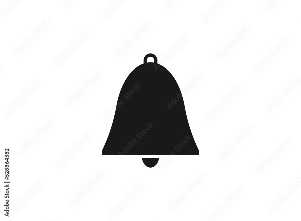 Bell icon isolated on background. Notification symbol modern, simple, vector, icon for website design.