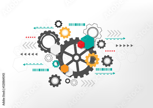 cog pattern abstract technology background