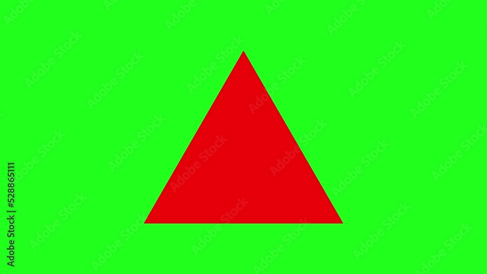 Attention sign icon with chroma key animation. Hazard Warning Triangle