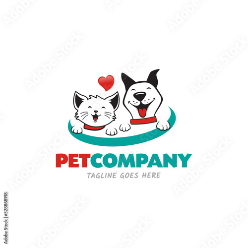 Vector logo design template for pet shops, veterinary clinics and homeless animals shelters.