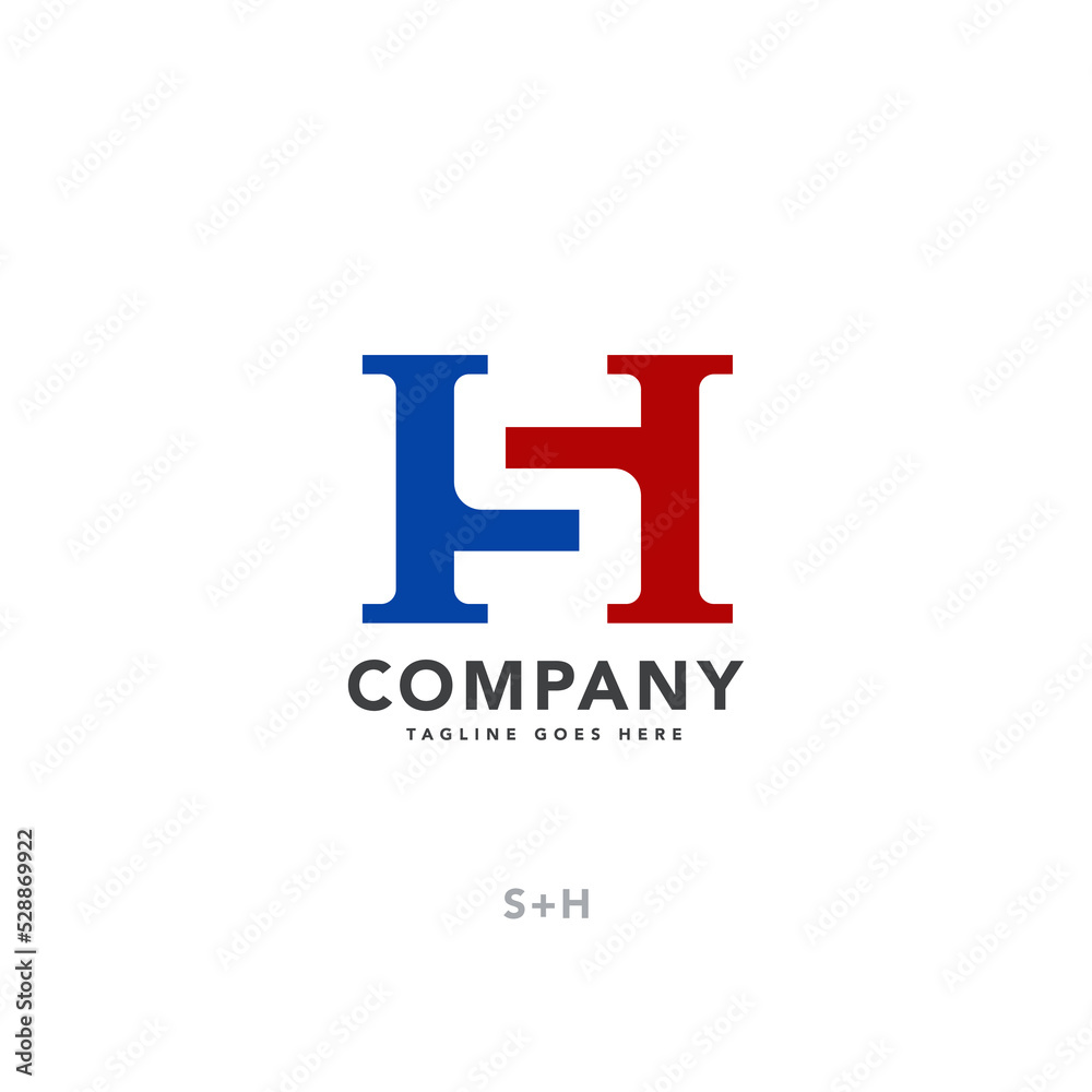 Letter H logo icon design in combination with Blue and red colour vector logo template Letter H logo icon design in combination with Blue and red colour vector logo template