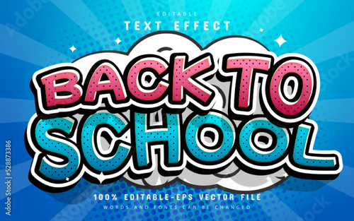 Back to school text effect
