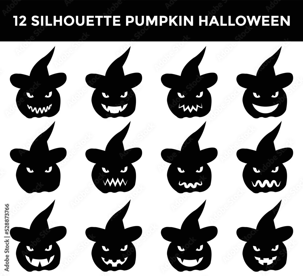 pumpkin halloween silhouette element design pumpkin halloween silhouette element design