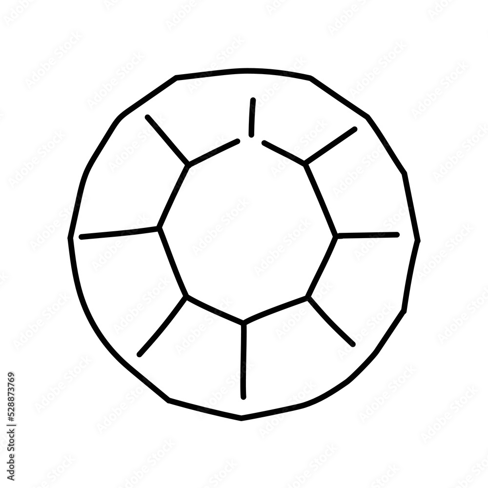 Fototapeta premium Sapphire color line icon. Precious stones.