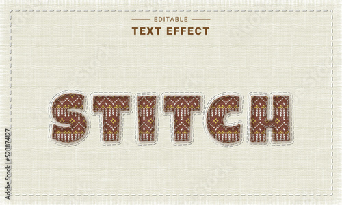 Fabric Style Knitting Text Effect