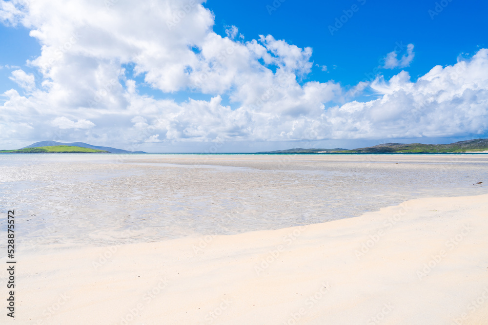 Luskentyre Sands beach on the Isle of Harris, Scotland, UK