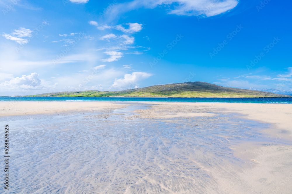 Luskentyre Sands beach on the Isle of Harris, Scotland, UK