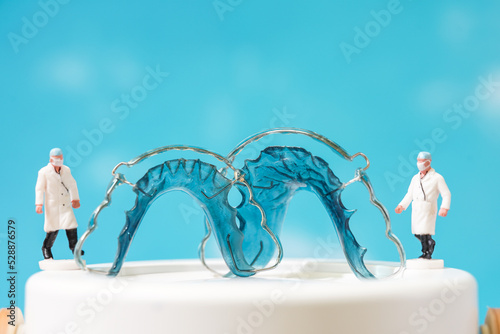 Retainer healthcare medical teeth mouth.  photo