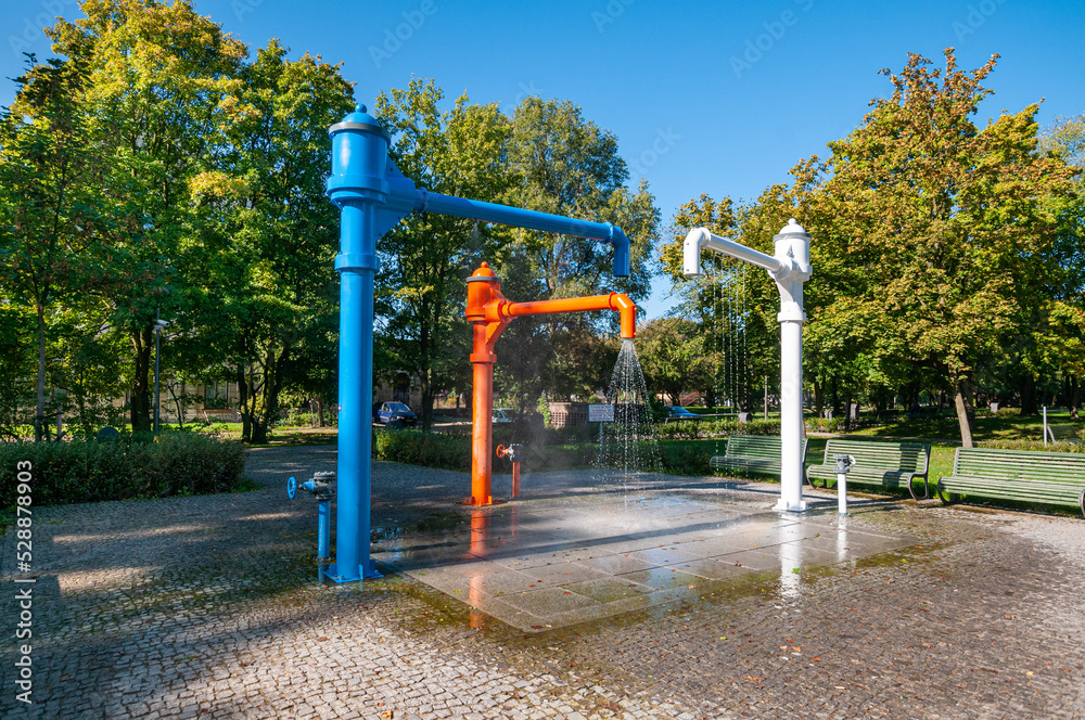 Fountain in Aleksandrow Kujawski, Kuyavian-Pomeranian Voivodeship, Poland