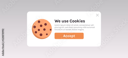 Canvas Print Protection of personal data information cookie and internet web page we use cookies policy concept flat vector illustration