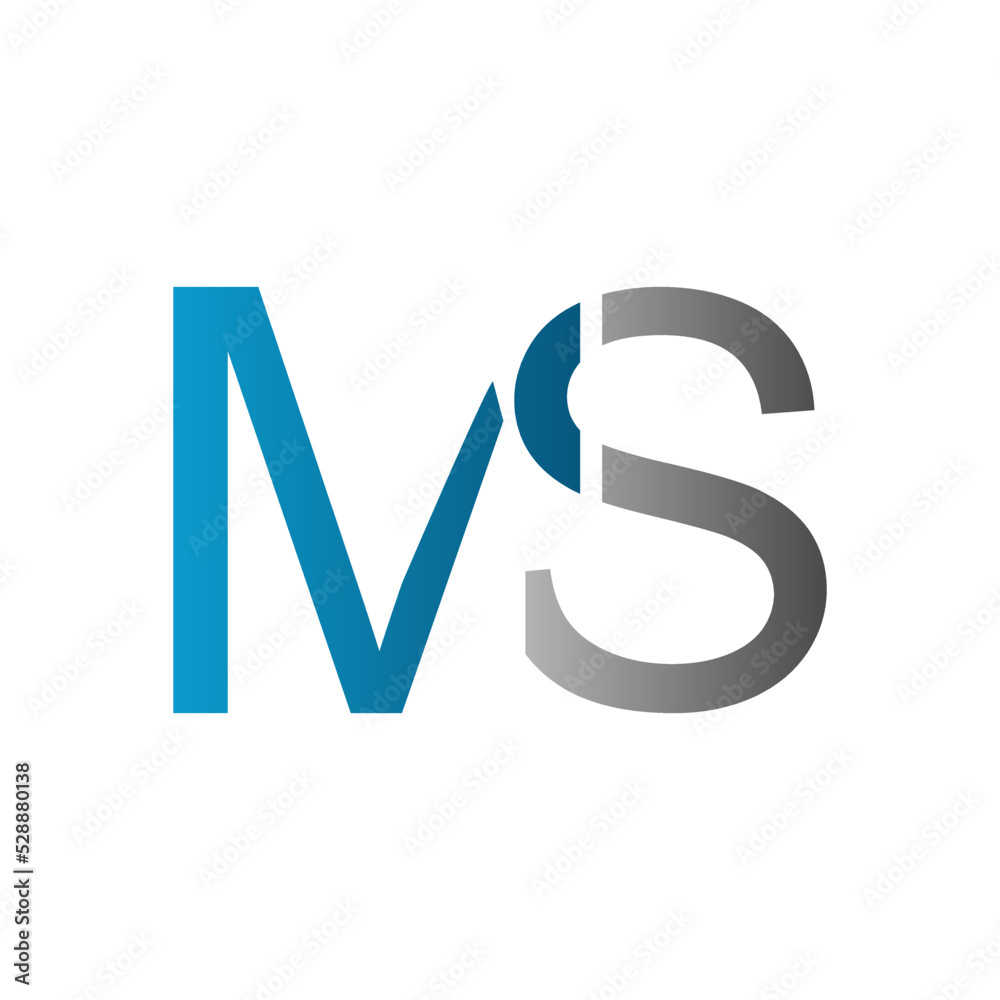 Initial MS Letter Logo With Modern Typography Vector Template. Creative
