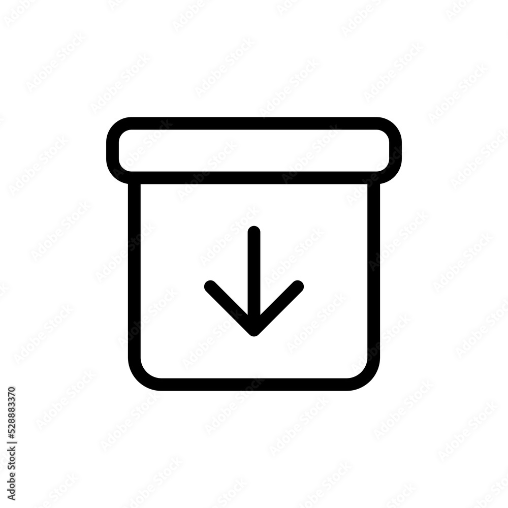 Archive outlined vector isolated on white background Archive outlined vector isolated on white background