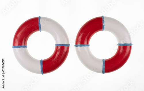 Assistance to survive, lifebuoy isolated on white background © serikbaib