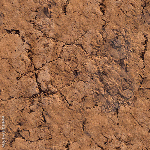 Seamless Ground Texture. Rough, dusty, dirty material, with scratches. Aesthetic background for design, advertising, 3D. Empty space for inscriptions. Image in the grunge style.