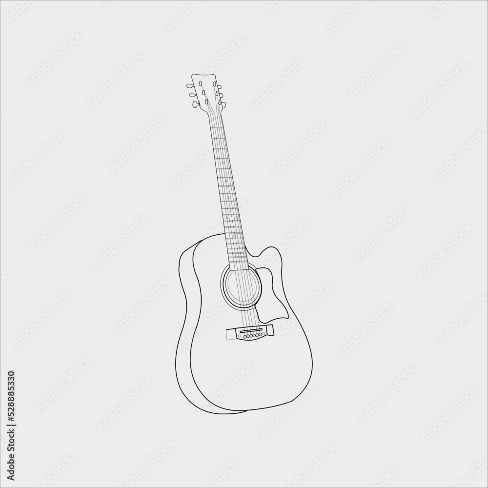 Obraz premium acoustic guitar vector
