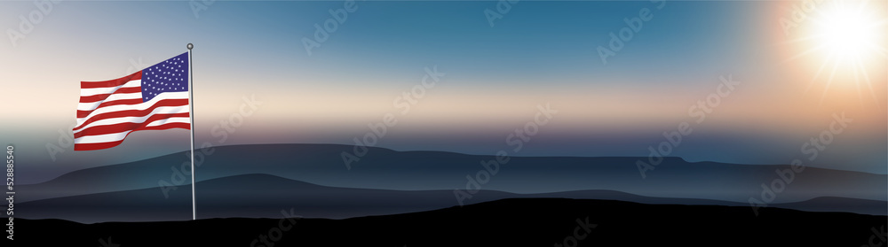 Fototapeta premium USA Flag Background
