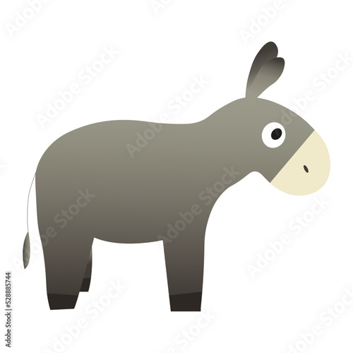 Donkey cute illustration  donkey cartoon