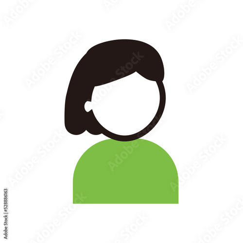 匿名女性アイコンイラスト