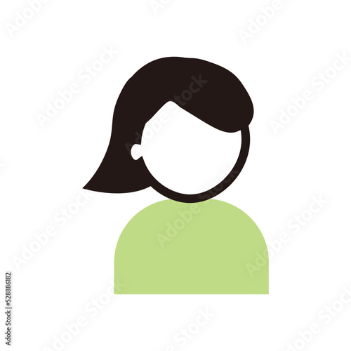 匿名女性アイコンイラスト