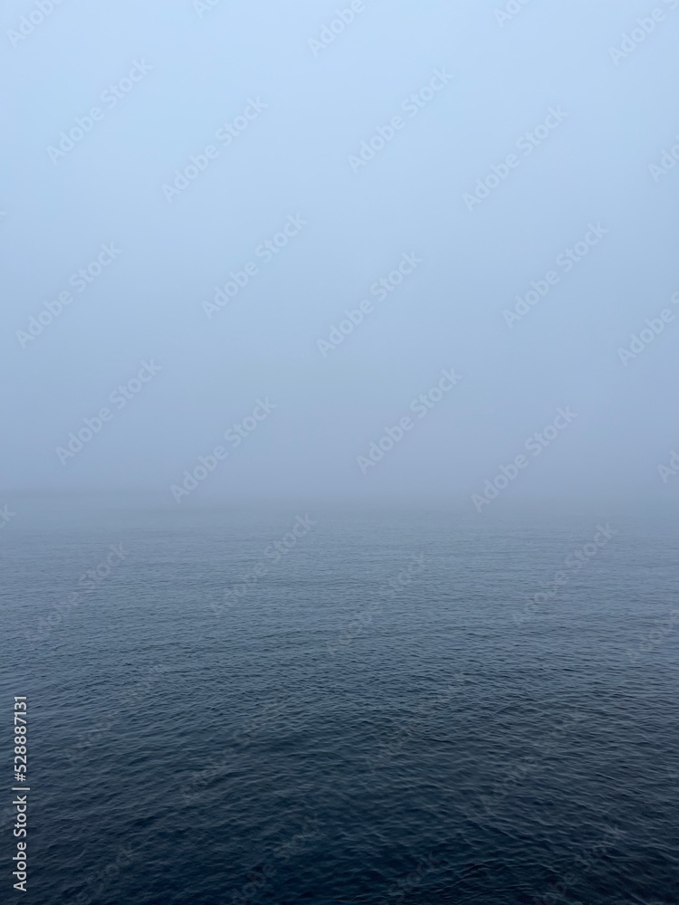 Foggy landscape background, mist