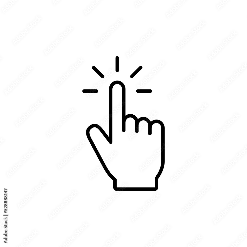 Hand cursor icon vector for web and mobile app. cursor sign and symbol. hand cursor icon clik Hand cursor icon vector for web and mobile app. cursor sign and symbol. hand cursor icon clik