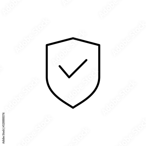 Shield check mark icon for web and mobile app. Protection approve sign. Insurance icon